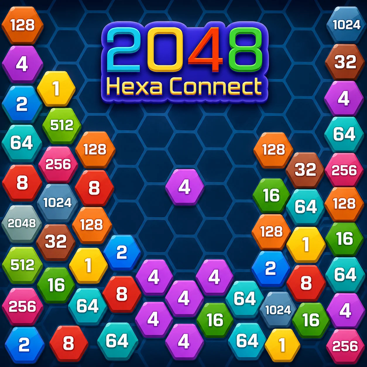 2048 Hexa Merge Block